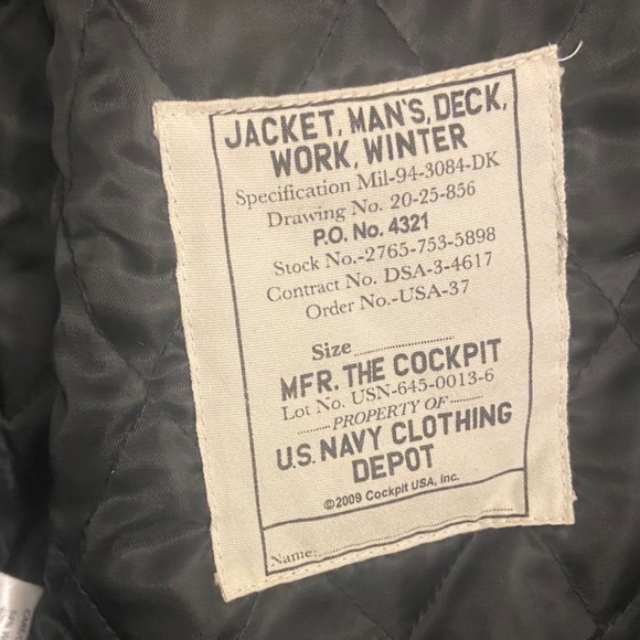 Cockpit USA Gray Plaid Deck Jacket Wool Shawl Collar Size - Picture 4 of 6